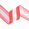 LaRibbons 2 1/2" Wired Ribbon | Red/White Flag Stripe | 10 Yard Roll